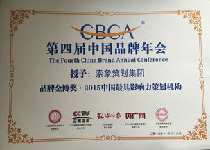 索象策划集团荣膺第四届中国品牌年会双项大奖，彰显网络营销策划卓越实力